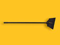 AmazonCommercial Short Lobby Angle Broom, Black - 6-pack