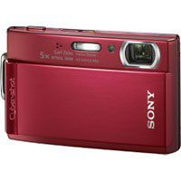 Sony Cybershot DSCT300/R 10.1MP Digital Camera with 5x Optical Zoom with Super Steady Shot (Red)