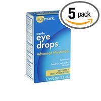 Sunmark Eye Drops Advanced Moisturizer - 0.5 oz, Pack of 5