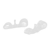 SUPVOX 2PCS gel toe separator silicon toe spacer bunion splint for hammer toe spreader protectors (white)