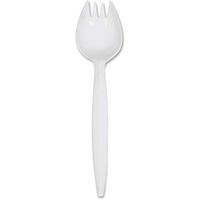 Genuine Joe GJO20004 Spork Cutlery, Med-Weight, 1000/Ct, White, 7.28" Height, 5.91" Width, 15.35" Length