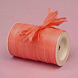 Krafty Klassics 1 Roll of Colored Matte Raffia Ribbon (1/4" x 100 Yds) (Coral)