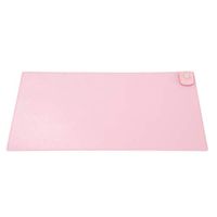 OMZBM Warm Desk Pad,24V Safe Voltage Automatic Control Warm Extended Edition PU Big Mouse Pad Game Mat,Foot Warmer Pad,Gift,Pink