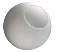 12 Inch White Acrylic with 5.25 Inch Neckless Opening