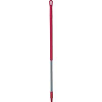 Vikan 29354 Aluminum Handle with Threaded Tip, 1-7/32" Diameter, 51", Red