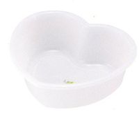 JapanBargain S-3054-A Japanese Basin Tub Leaf Series, Heart Shape, White