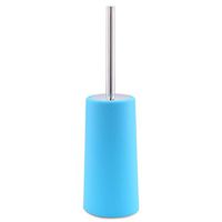 Neady Toilet Brush Toilet Bowl Brush and Holder Compact Design Longer Brush and Heavy Enough for Bathroom Toilet Toilet Scrubber (Blue)