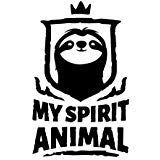 My Spirit Animal Sloth Vinyl Decal Sticker | Cars Trucks Vans SUVs Walls Cups Laptops | 6.5 Inch | Black | KCD2646B