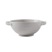 Bowl Vegetable and Fruit Salad Bowl Ceramic European Double Ear Bowl Round Soup Bowl Cutlery Household tableware, retro bowl