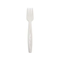 Jaya 100% Compostable 6.5" Heavy Duty Cutlery, Fork, 1000-Count Box