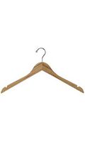 17 inch Bamboo Wood Dress Hangers - Case of 50