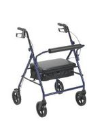 McKesson Drive 4 Wheel Rollator 34 to 39 Inch Blue Folding Steel 34 to 39 Inch