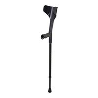 Crutches Arm Type Anti-Slip Handrails Elbow Support Multifunctional One-Legged Walking Sticks Assisted Walking Sticks (Color : Black, Size : 74cm)
