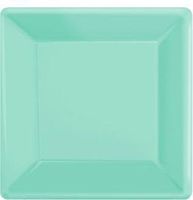Square Paper Plates | 20ct (10.25 inch, Robin's Egg Blue)