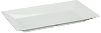 Yanco RM-218 Rome Rectangular Plate, 18" Length, 10.5" Width, Melamine, White Color, Pack of 12
