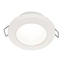 HELLA Marine EuroLED 75 3" Round Spring Mount Down Light - White LED - White Plastic Rim - 12V