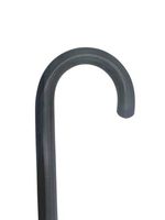 Walking Canes CWC5004108 Tall 7/8 inch Round Nose Crook Cane in Black–Hardwood Fashion Cane