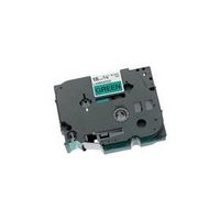 Brother TZe Standard Adhesive Laminated Labeling Tape, 3/4w, Black on Green TZ741