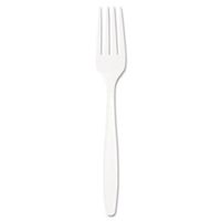SOLO Cup Company Guildware Heavyweight Plastic Forks, White - ten boxes of 100 forks each.