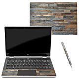 MightySkins Skin Compatible with HP Pavilion x360 14" (2018) - Gray Wood | Protective, Durable, and Unique Vinyl Decal wrap Cover | Easy to Apply, Remove, and Change Styles | Made in The USA