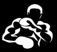 LLI Boxer Outline | Decal Vinyl Sticker | Cars Trucks Vans Walls Laptop | White | 5.5 x 5 in | LLI1316