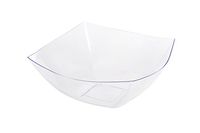 Party Bargain Square Plastic Bowls | Heavy-duty Premium Quality 32 Oz. Serving Bowl | Excellent for Weddings, Baby & Bridal Showers, Parties & More | Clear (5 Pack)