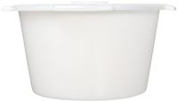 PCP Half Pail for Commode Chair with Lid, White