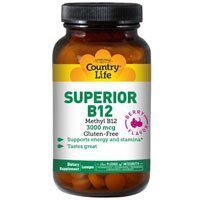 Country Life Vitamins Superior B-12 Lozenges 50 Ct 1-Ea