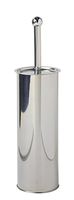 Home Basics Polished Stainless Steel Toilet Brush with Holder and Canister Stand