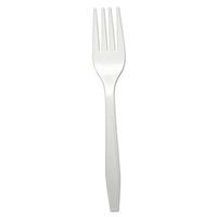 Boardwalk FORKHWPPWH Heavyweight Polypropylene Cutlery, Fork, White, 1000/Carton