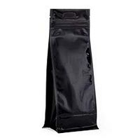 Black Zip Top Square Bottom Gusseted Pouch - 3-1/2 X 2-3/4 X 9-3/8 - Package 50