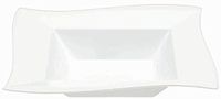 White Wavy Square Bowl | 12 oz.| Pack of 10 | Party Supply