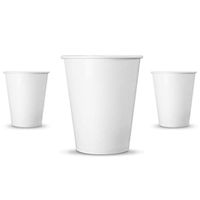 12 oz White Paper Drink Cup - Made of Heavy Duty Paper - Fast Shipping and Multiple Sizes! Frozen Dessert Supplies! 50 Count