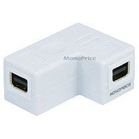 Monoprice Mini DisplayPort Coupler (Female to Female) - 90 Degree
