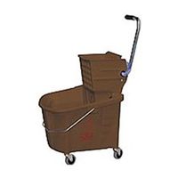 Mop Bucket and Wringer, 35 qt., Brown