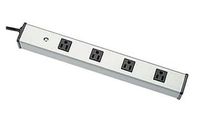 WIREMOLD UL1090BC POWER OUTLET STRIP, 4 OUTLET, 15A