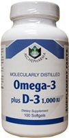 AlchePharma Omega-3 Plus D-3 1,000 IU.