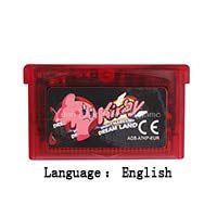 32 Bit Handheld Console Video Game Cartridge Card Kirby Nightmare in Dream Land English Language EU Version Clear red shell