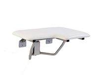 GBS Lifeline Padded Folding Shower Seat – Left Hand | Wall Mount | White Pad | 30 x 21 inch