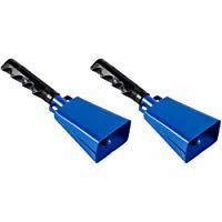 Eastar 10" Steel Cow Bell with Handle ECB-006Bu Cowbells, Noise Makers, Cheering Bell, Blue, 2-Pack