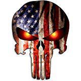 Punisher Skull American Flag Car Motorcycle Bicycle Skateboard Laptop Luggage Vinyl Sticker Graffiti Laptop Luggage Decals Bumper Stickers