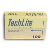 Techlite Lancets, 25 Gauge Smooth Tri Bevel Point Controlled Depth, 100 ea