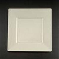 SQUARE 6.5'' Disposable Plastic Plates Bone 10 pcs