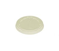 World Centric 100% Compostable Corn PLA Lid - Flat, No Hole - Fits 4-9 Ounce Clear Cups (Case of 1000)
