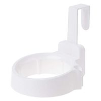 SimpleLif Plastic Hair Dryer Rack Shelf Bathroom Storage Holder Free Punch Door Hook Mount