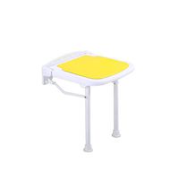 Bath Stool Adjustable Bathroom Folding Stool Shower Room Door Wearing Shoes Maternal Room Dressing Room Wall-Mounted Seat (Color : Yellow, Size : 380mm365mm)