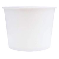 White Paper Ice Cream Cups - 16 oz Disposable Dessert Bowls - Comes in Many Colors - Frozen Dessert Supplies - 50 Count