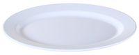 Yanco CAT-2016 Catering Oval Plate, 16" Length, 12" Width, Melamine, White Color, Pack of 6