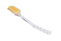 Bass Brushes | Esthetician Grade Bath & Body Brush  |   100% Natural Bristle FIRM  |   High Polish Acrylic Handle   |   Square Style   |  Crystal Clear Finish  |   Model 79T - CLC