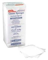 MCK44122010 - Mckesson Brand Sponge Dressing Medi-Pak Performance Cotton Gauze 12-Ply 4 X 4 Inch Square